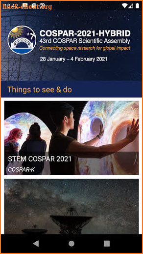 COSPAR 2021 screenshot