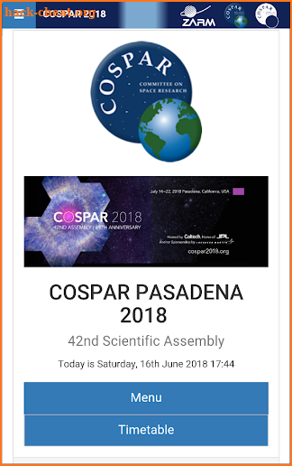COSPAR2018 screenshot