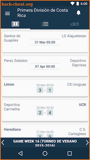Costa Rica Football League - Primera División screenshot