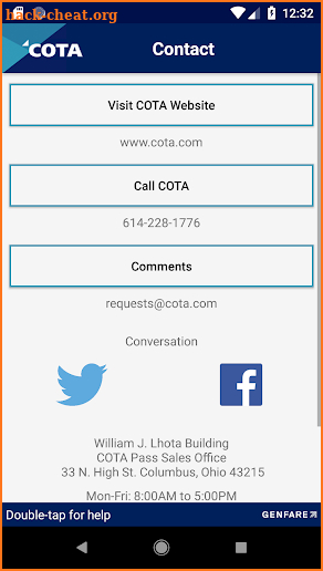 COTA Mobile App screenshot