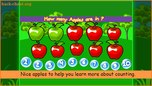 Count 123 numbers with Apples: Kids Learning App screenshot