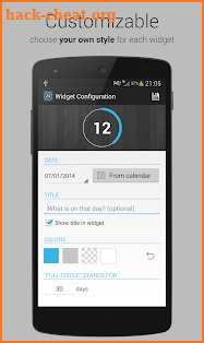 Countdown Days - App & Widget screenshot