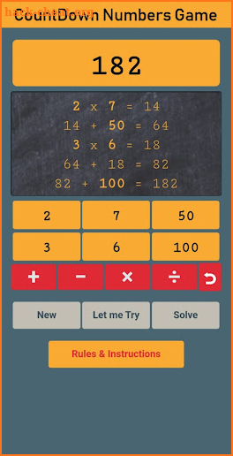 Countdown Numbers Game screenshot