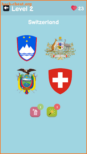 Countries and capitals: flags screenshot
