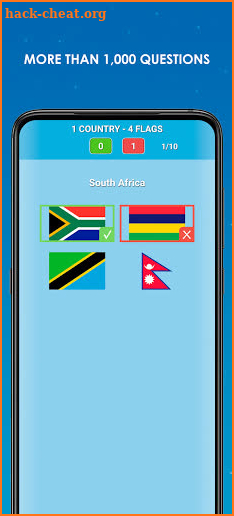 Countries, capitals and flags of the world screenshot