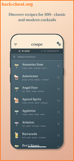 coupe: cocktail recipes screenshot