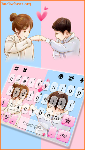 Couple Fist Bump Keyboard Background screenshot
