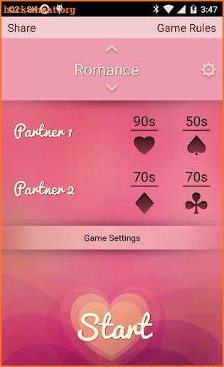 Couple foreplay sex card game screenshot