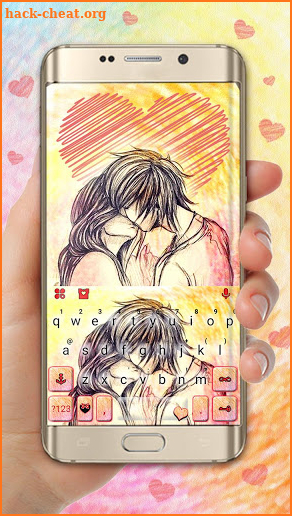 Couple Kiss Keyboard Theme screenshot