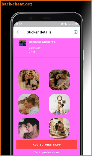 Couple Kiss Stickers For Whatsapp 2021 screenshot