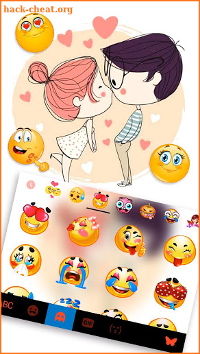 Couple Love Kiss Keyboard Theme screenshot
