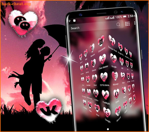 Couple Love Launcher Theme screenshot