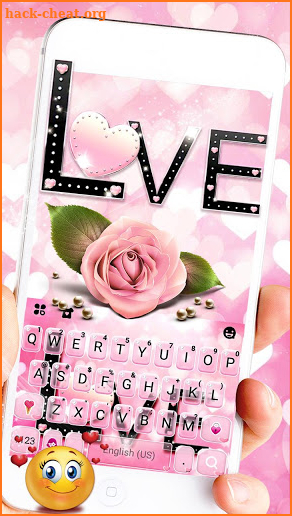 Couple Love Roses Keyboard Theme screenshot