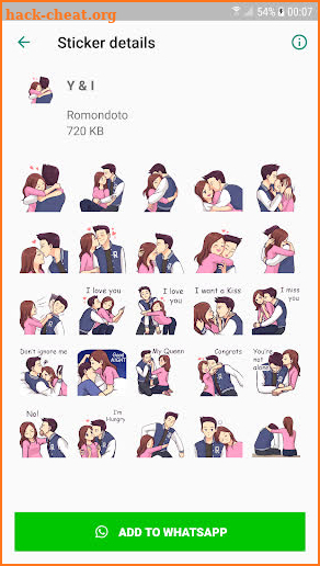Couple Love Stickers - WAStickerApps screenshot