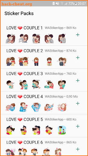 Couple Story Stickers Packs - WAStickerApps screenshot