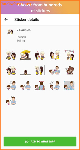 Couples Stickers - Studio3 - WAStickerApps screenshot