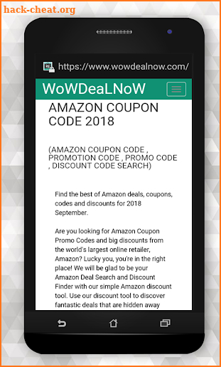 Coupon codes for Amazon screenshot