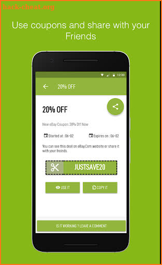 Couponat - eBay coupons, promo codes and deals screenshot