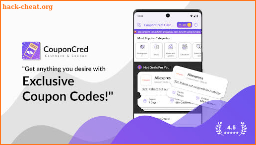 Couponcred: Cashback & Coupon screenshot