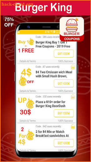 Coupons For Burger King - Promo Code Smart Food 🍔 screenshot