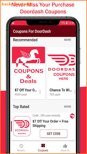 Coupons For Doordash - Hot Discount, Food Delivery screenshot