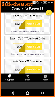 Coupons For Forever 21 screenshot