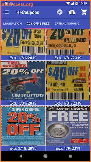 Coupons for Harbor Freight Tools screenshot