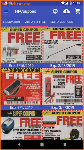 Coupons for Harbor Freight Tools screenshot