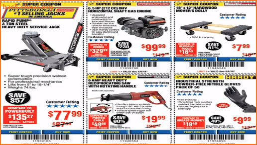 Coupons for Harbor Freight Tools deals screenshot