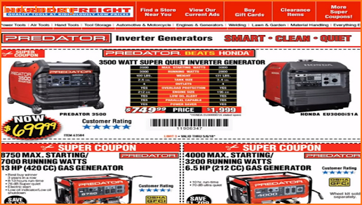 Coupons for Harbor Freight Tools deals screenshot