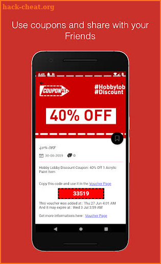 Coupons for Hobby Lobby stores by Couponat screenshot