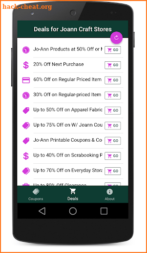 Coupons for Joann Craft Stores screenshot