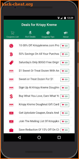 Coupons for Krispy Kreme Menu screenshot