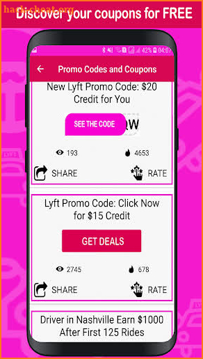 Coupons For Ly-ft : Promo Code & Free Rides 101% screenshot
