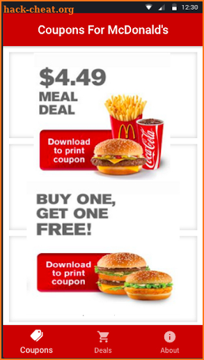 Coupons For McDonald's screenshot