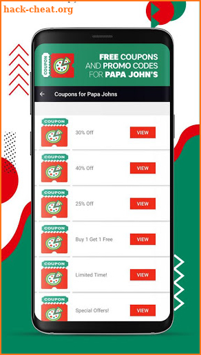Coupons for Papa John's Discounts Promo Codes screenshot