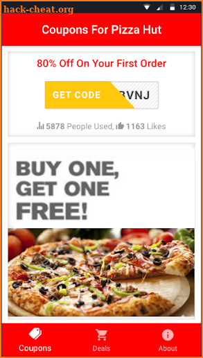 Coupons For Pizza Hut screenshot