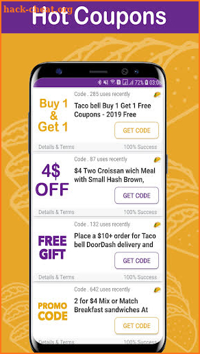 Coupons For Taco - Food Coupon, Discount Code 107% screenshot