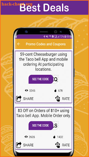 Coupons For Taco - Food Coupon, Discount Code 107% screenshot