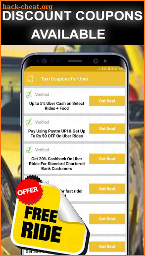 Coupons for Uber Taxi screenshot