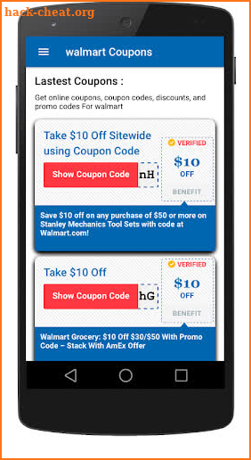 coupons for walmart - get free promo code screenshot
