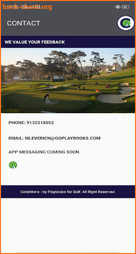 Course Conditions screenshot