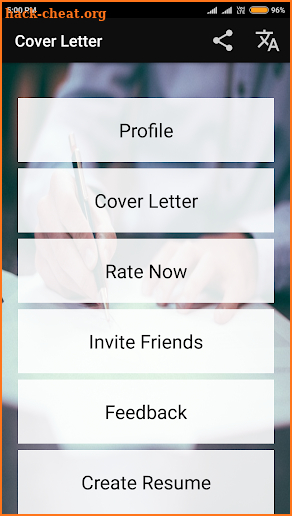 Cover Letter Maker for Resume CV Templates app screenshot