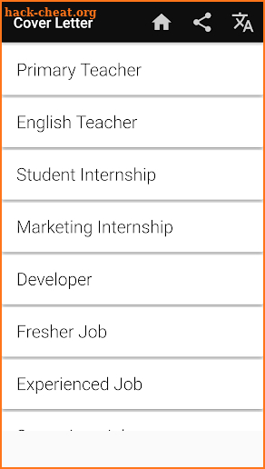 Cover Letter Maker for Resume CV Templates app screenshot