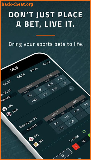 Covers Live – Sports Betting Manager App screenshot