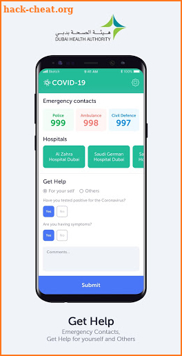 COVID19 - DXB Smart App screenshot