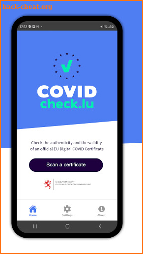 CovidCheck.lu screenshot