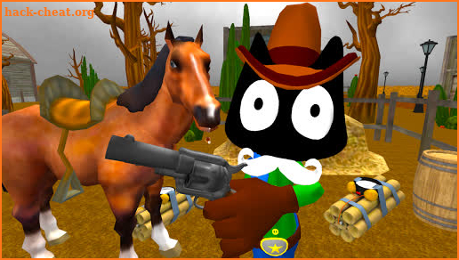 Cowboy Cat Neighbor Escape screenshot