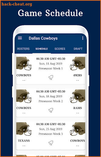 Cowboys - Football Live Score & Schedule screenshot