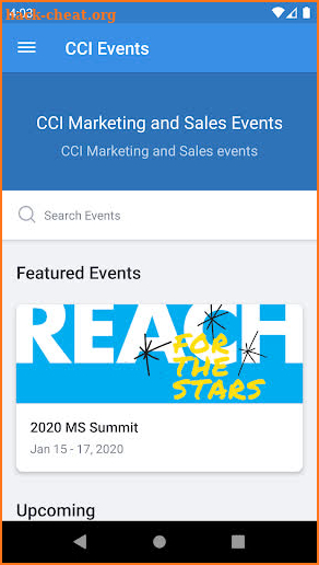 Cox Communications MS Events screenshot